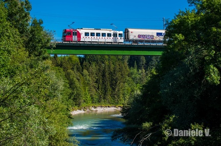 Be 4/4 124 avec train de marchandises